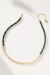 By Anthropologie Corded Crystal Necklace In Gold