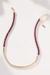 By Anthropologie Corded Crystal Necklace In Gold