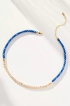 By Anthropologie Corded Crystal Necklace In Gray