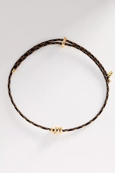 By Anthropologie Corded Magnetic Crystal Beaded Necklace In Gold