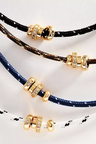 By Anthropologie Corded Magnetic Crystal Beaded Necklace In Multi