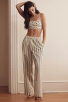 By Anthropologie Cotton Boxer Pyjama Bottoms In Multicolor