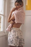 By Anthropologie Cotton Boxer Shorts In Beige
