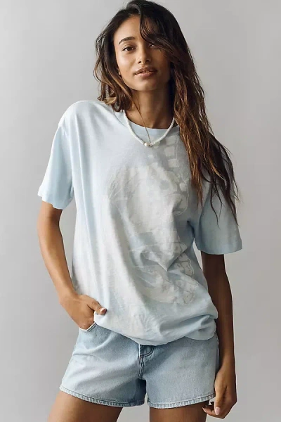 By Anthropologie Cotton Boxy Graphic Tee In Blue