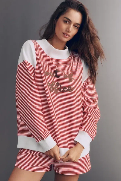 By Anthropologie Cotton Embroidered Mock-neck Sweatshirt In Multi