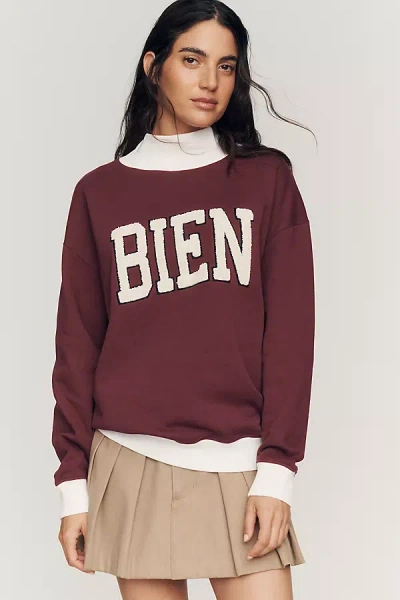 By Anthropologie Cotton Fleece Sweatshirt In Brown