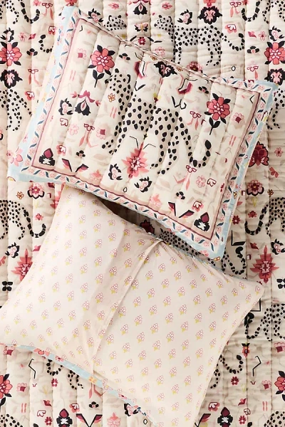 By Anthropologie Cotton Voile Printed Pillow Shams, Set Of 2 In Multi