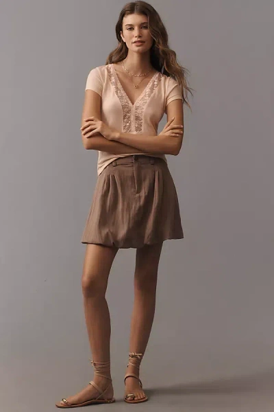 By Anthropologie Bubble Mini Skirt In Gray