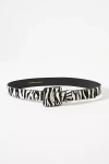 By Anthropologie Covered Square Buckle Belt In Black