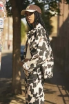 By Anthropologie Cow Print Jacket