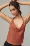 By Anthropologie Cowl-neck Buckle Sweater Tank Top