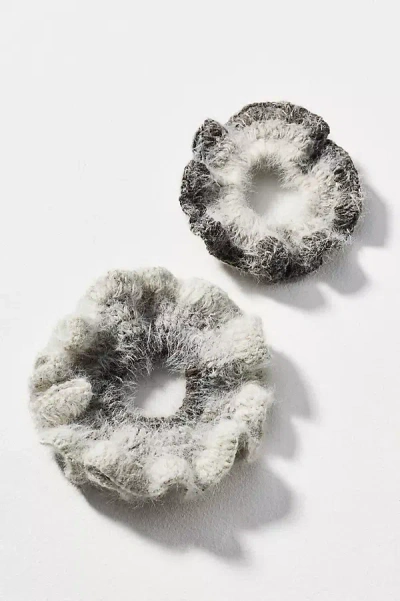 By Anthropologie Cozy Bun-wrap Scrunchie In Black