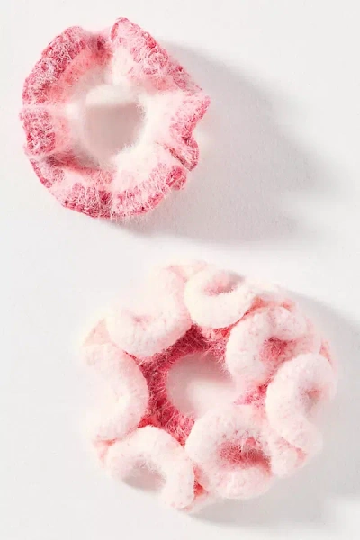 By Anthropologie Cozy Bun-wrap Scrunchie In Pink