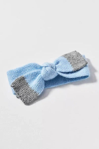 By Anthropologie Cozy Knotted Knit Headband In Blue