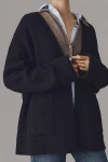 By Anthropologie Cozy Oversized Cardigan Sweater In Black