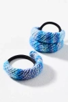 By Anthropologie Cozy Pony Cuff Hair Ties, Set Of 2 In Blue