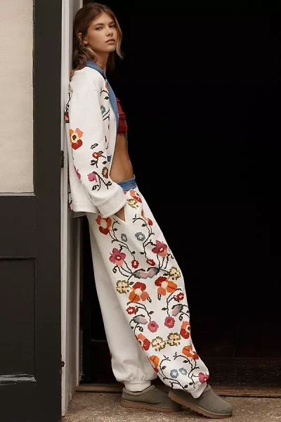 By Anthropologie Cozy Quilted Pajama Pants In Multi