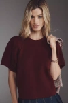 By Anthropologie Crew-neck Knitted T-shirt In Purple