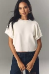 By Anthropologie Crew-neck Knitted T-shirt In White
