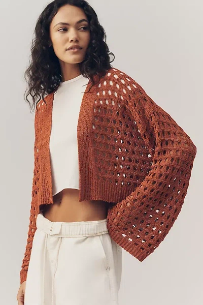 By Anthropologie Crochet Cardigan In Multi