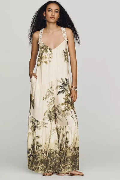 By Anthropologie Crochet Jumpsuit In Neutral