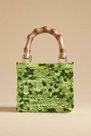 By Anthropologie Crochet Paillette Box Bag In Green