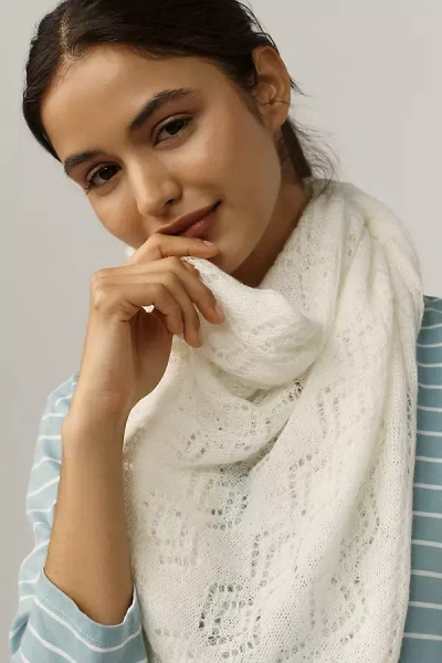 By Anthropologie Crochet Triangle Scarf