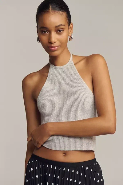 By Anthropologie Crop Wool Cashmere Tank Top In Gray