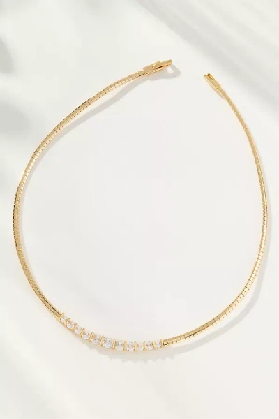 By Anthropologie Crystal Bar Collar Necklace In Gold