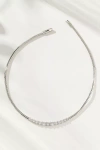 By Anthropologie Crystal Bar Collar Necklace In Silver