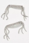 By Anthropologie Crystal Barrettes, Set Of 2 In Silver