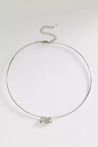 By Anthropologie Crystal Bezel Collar Necklace In Metallic