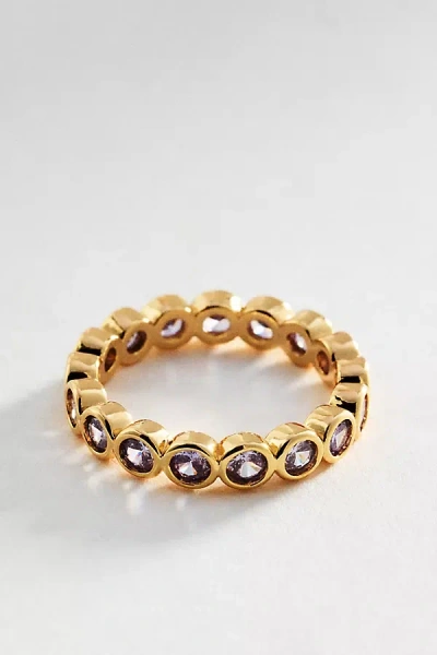 By Anthropologie Crystal Bezel Stacking Ring In Green