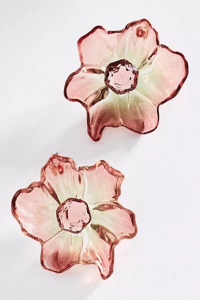 By Anthropologie Crystal Blossom Earrings In Brown