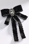 By Anthropologie Crystal Bow Brooch In Black