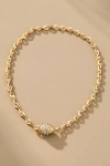 By Anthropologie Crystal Braided Chain Necklace In Gold