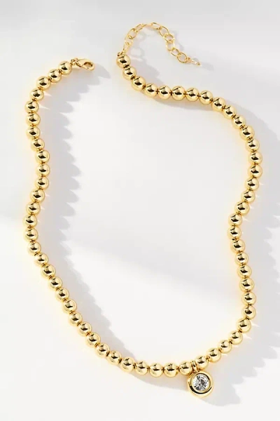 By Anthropologie Crystal Bubble Chain Necklace In Gold