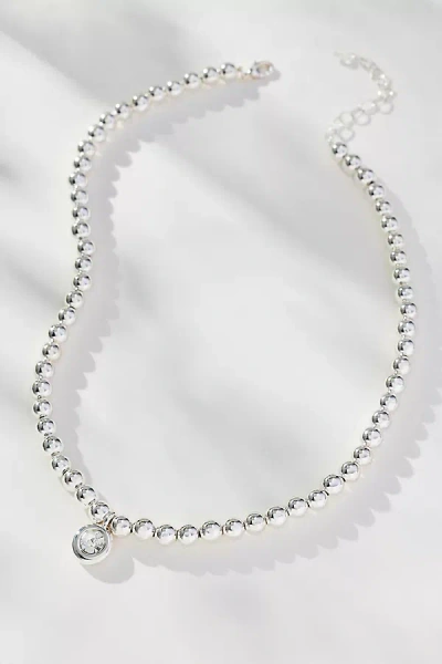 By Anthropologie Crystal Bubble Chain Necklace In Metallic