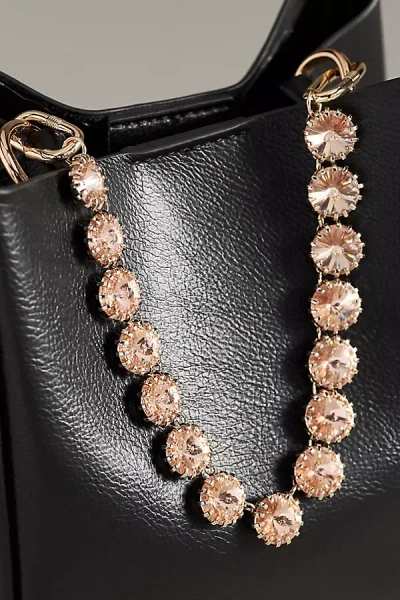 By Anthropologie Crystal Chain Bag Charm In Beige