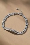 By Anthropologie Crystal Chain Bracelet In Silver