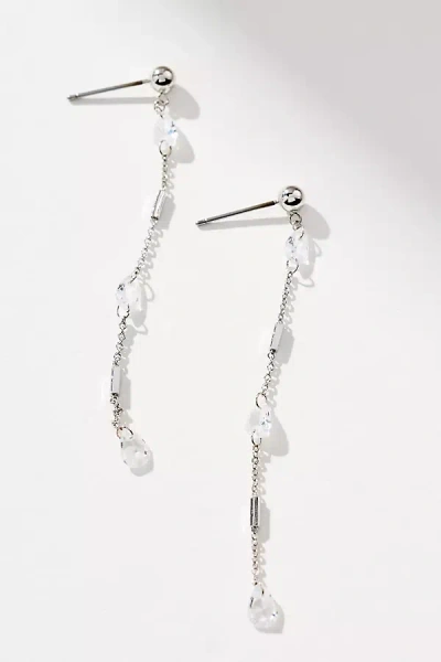 By Anthropologie Crystal Chain Drop Earrings