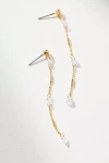 By Anthropologie Crystal Chain Drop Earrings