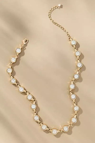 By Anthropologie Crystal Circle Necklace In Gold