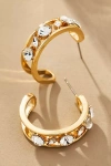 By Anthropologie Crystal Cluster Hoop Earrings In Clear