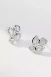 By Anthropologie Crystal Cluster Post Earrings In Silver