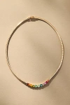 By Anthropologie Crystal Collar Snake Chain Necklace