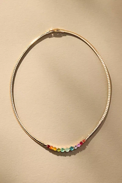 By Anthropologie Crystal Collar Snake Chain Necklace