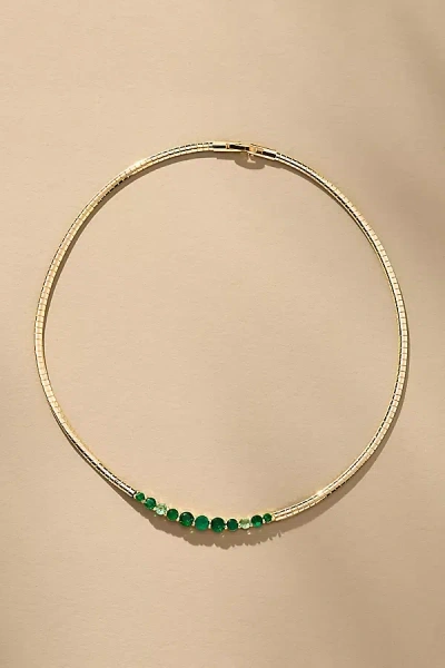 By Anthropologie Crystal Collar Snake Chain Necklace
