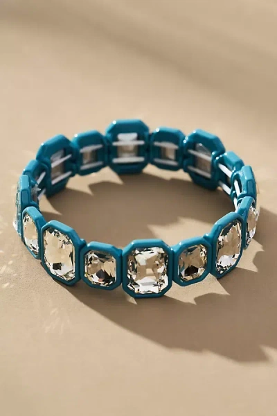 By Anthropologie Crystal Colorful Stretch Bracelet In Blue