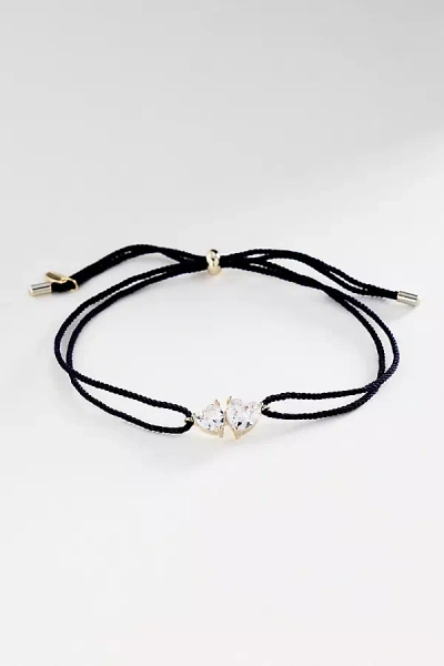 By Anthropologie Crystal Cord Bracelet In Black